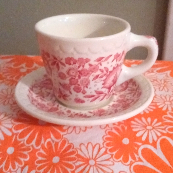 Syracuse china Other - Syracuse China "ROXBURY RED" Tea cup and saucer.